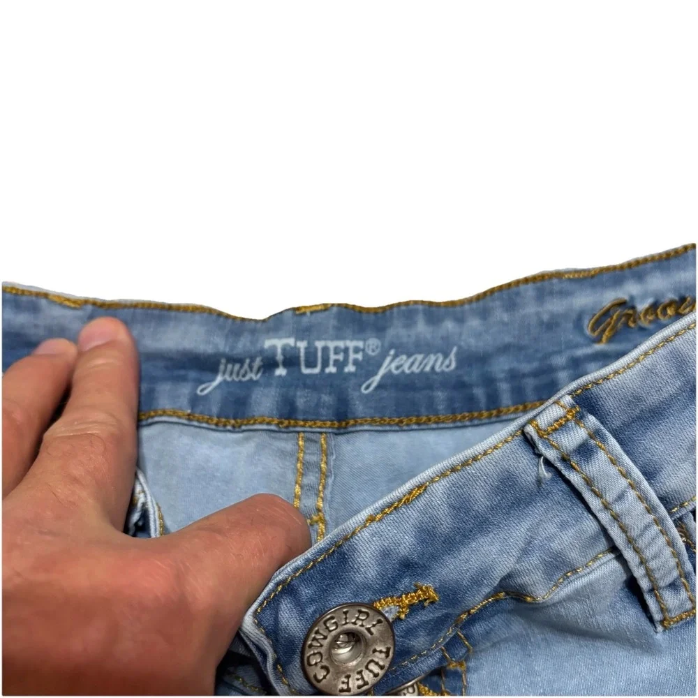 Cowgirl Tuff Groove Women's Vintage Flare Jeans Size 26‎ Light Blue